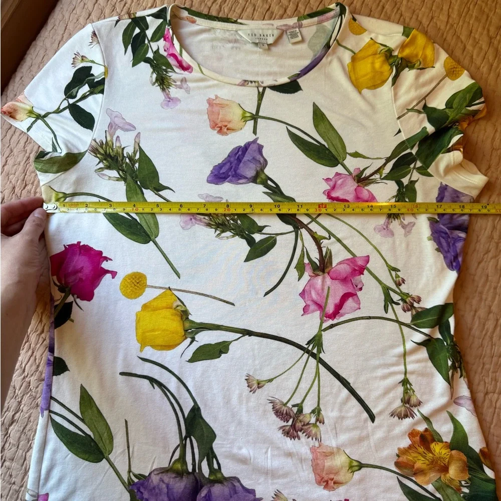 Ted Baker London Vikina Floral Short-Sleeve T-Shirt, - Picture 4 of 5